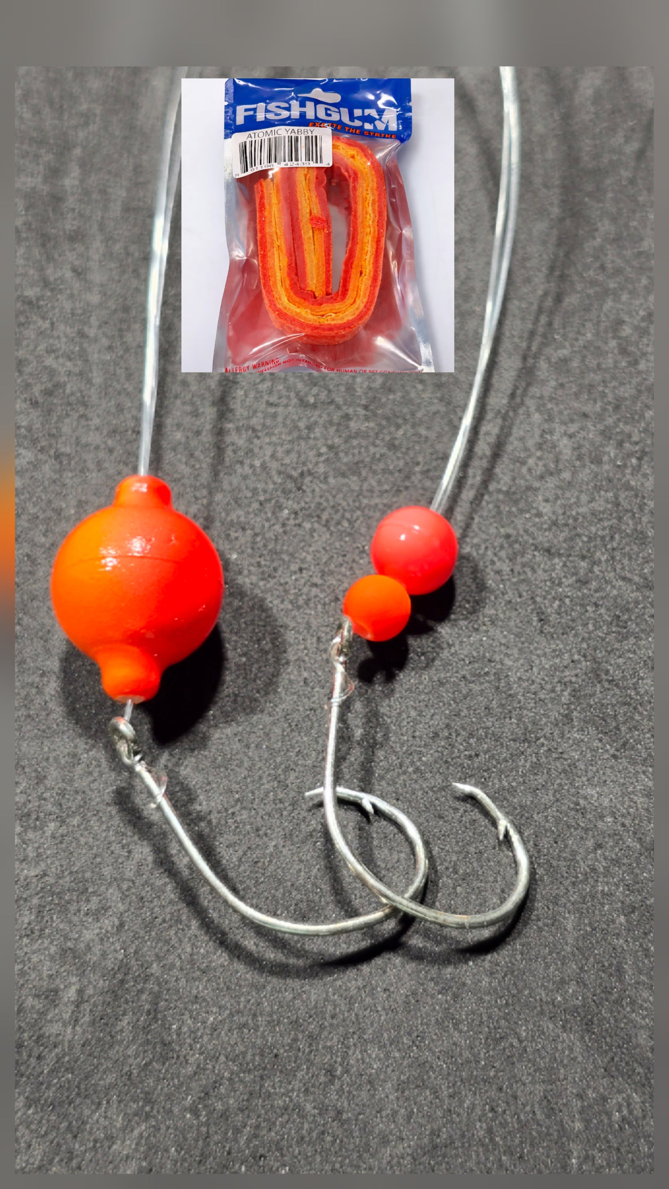 Fish Gum's 'Atomic Yabby' Color Match pompano Rig